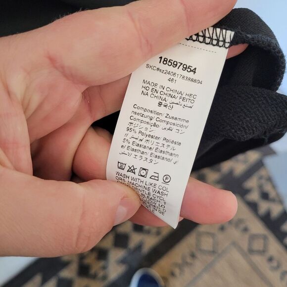 Emery Rose Sheath Dress Black Puff Sleeves Contemporary Office Old Money XL - Picture 9 of 9